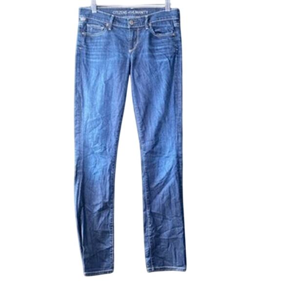 Citizens Of Humanity Womens Jeans Blue Ava Low Rise Straight Leg Stretch 27 - Picture 1 of 13